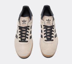adidas Originals Gazelle trainers in taupe and indigo