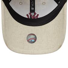 New Era NY Yankees 9twenty linen cap in beige image 2