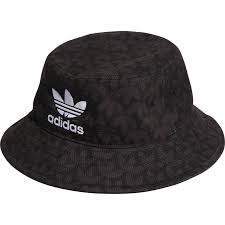 adidas Originals monogram bucket hat in black