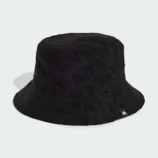 adidas Originals monogram bucket hat in black image 1