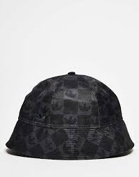 adidas Originals monogram bucket hat in black image 3