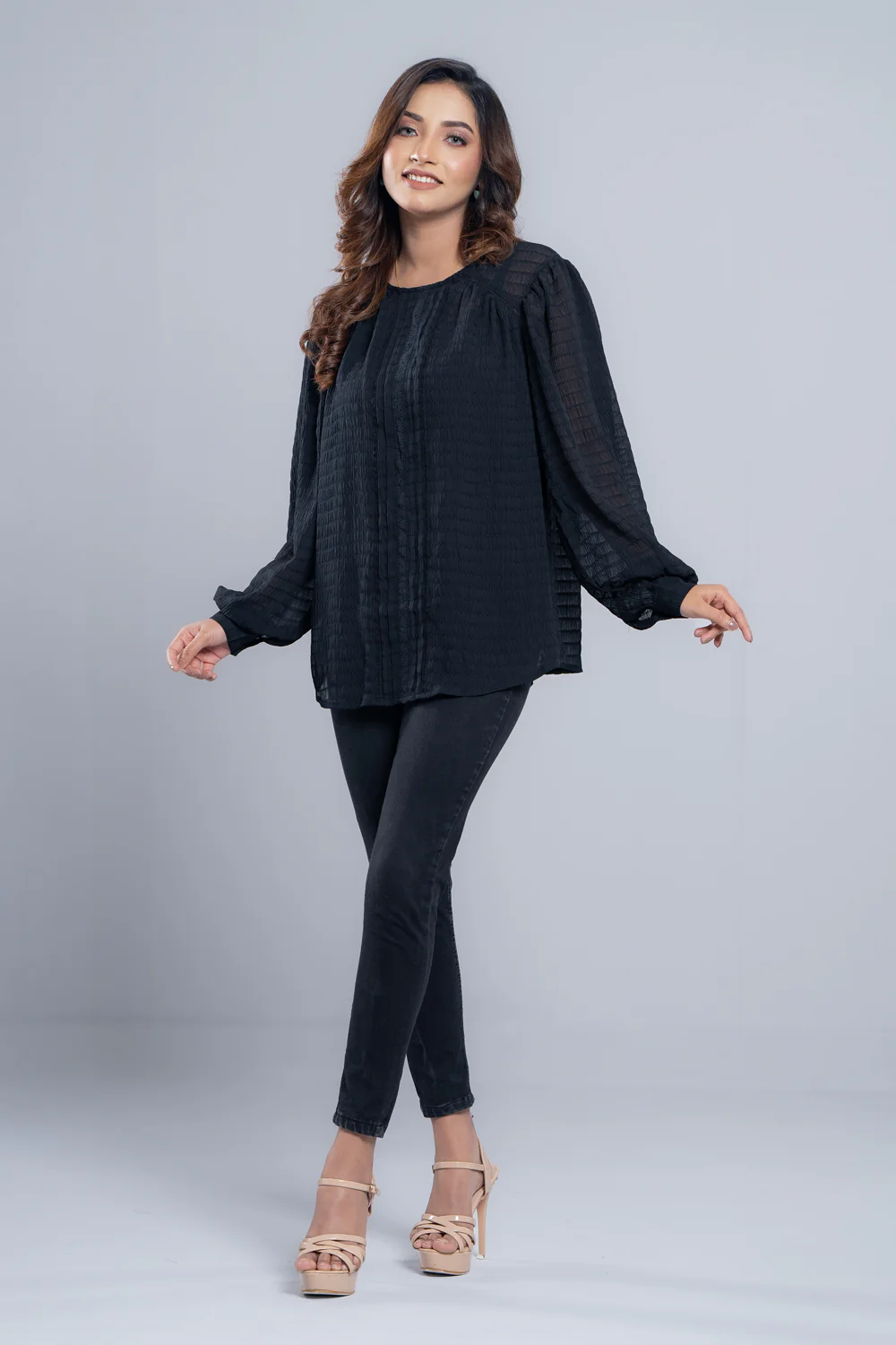 Textured Georgette Fashion Top image 1