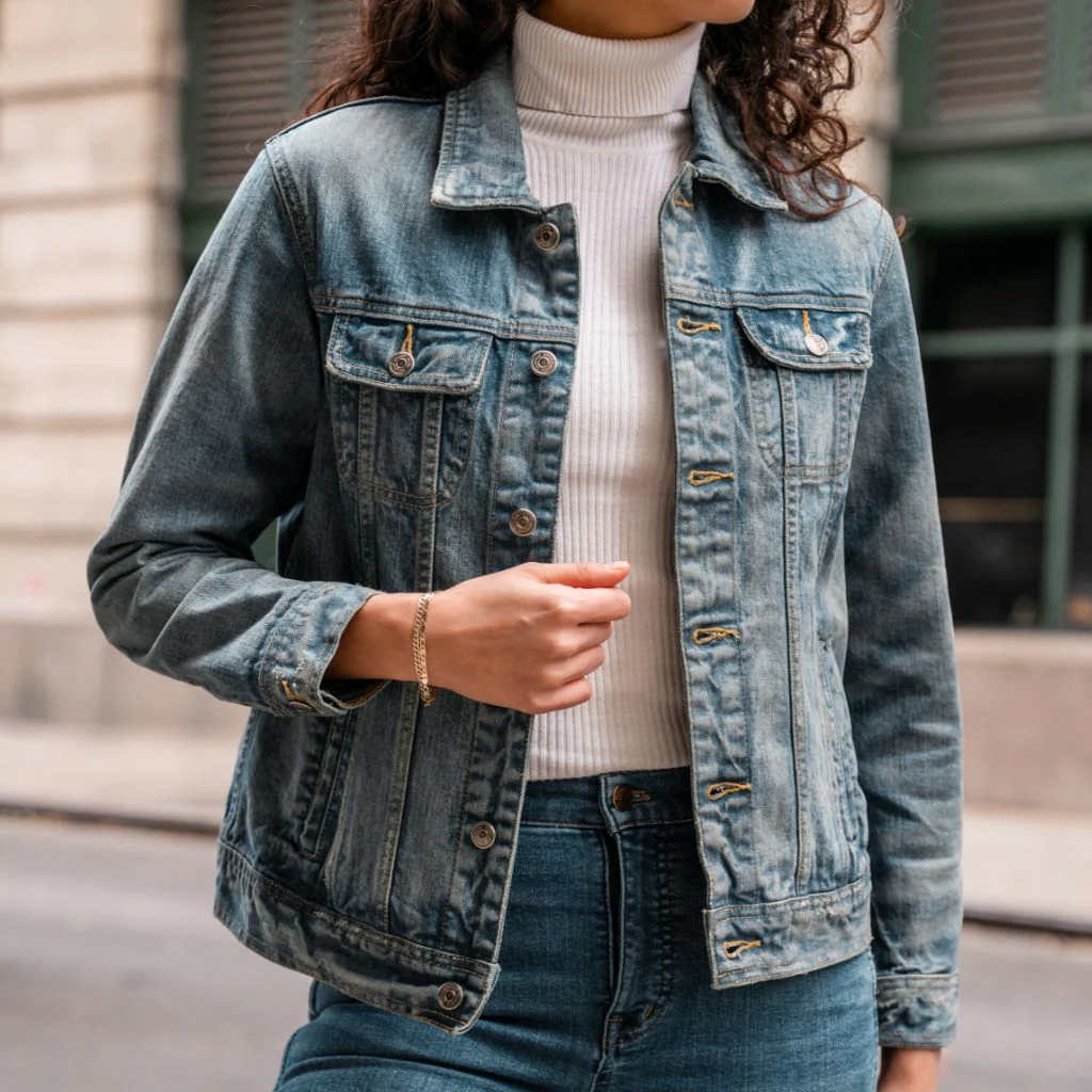 Denim Trucker Jacket	 image 1