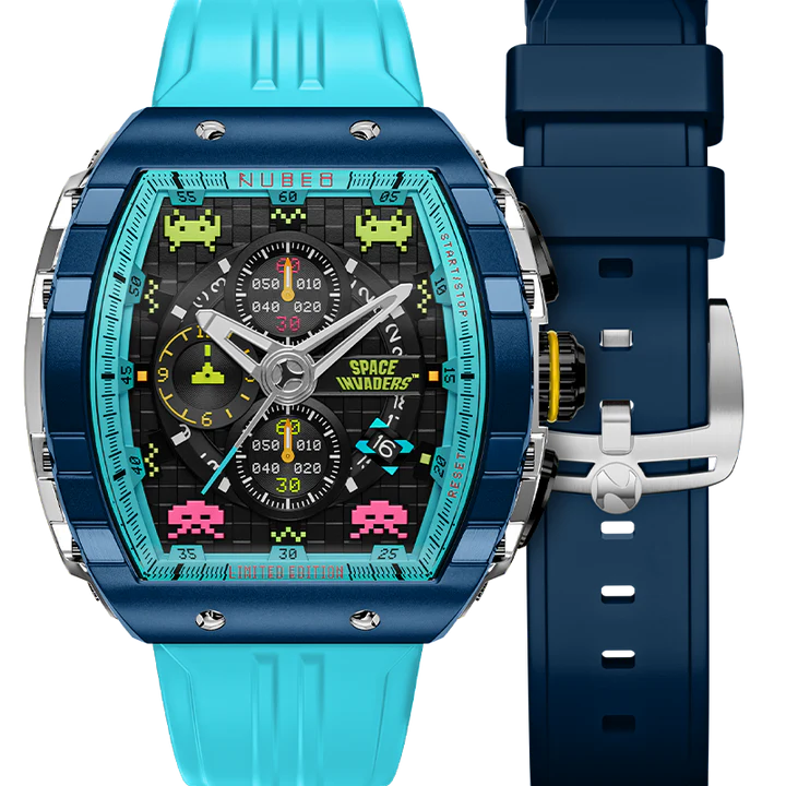 Nubeo Magellan Chronograph Space Invaders Limited Edition Cosmic Cobalt⌚️ image 1