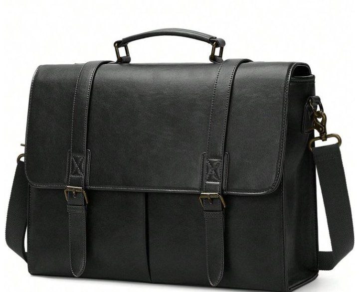 Leather Briefcase Satchel_ Document Bag image 1