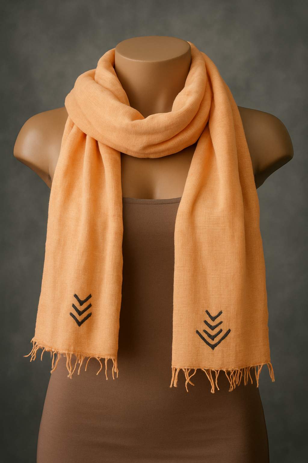 Cantaloupe Multicolor Embroidered Scarf