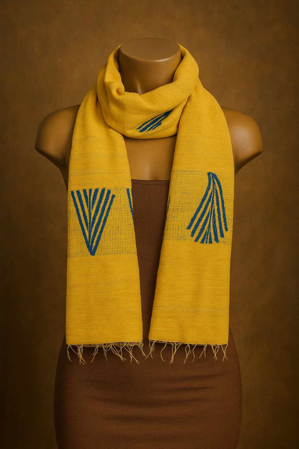 Mustard Grey Scarf