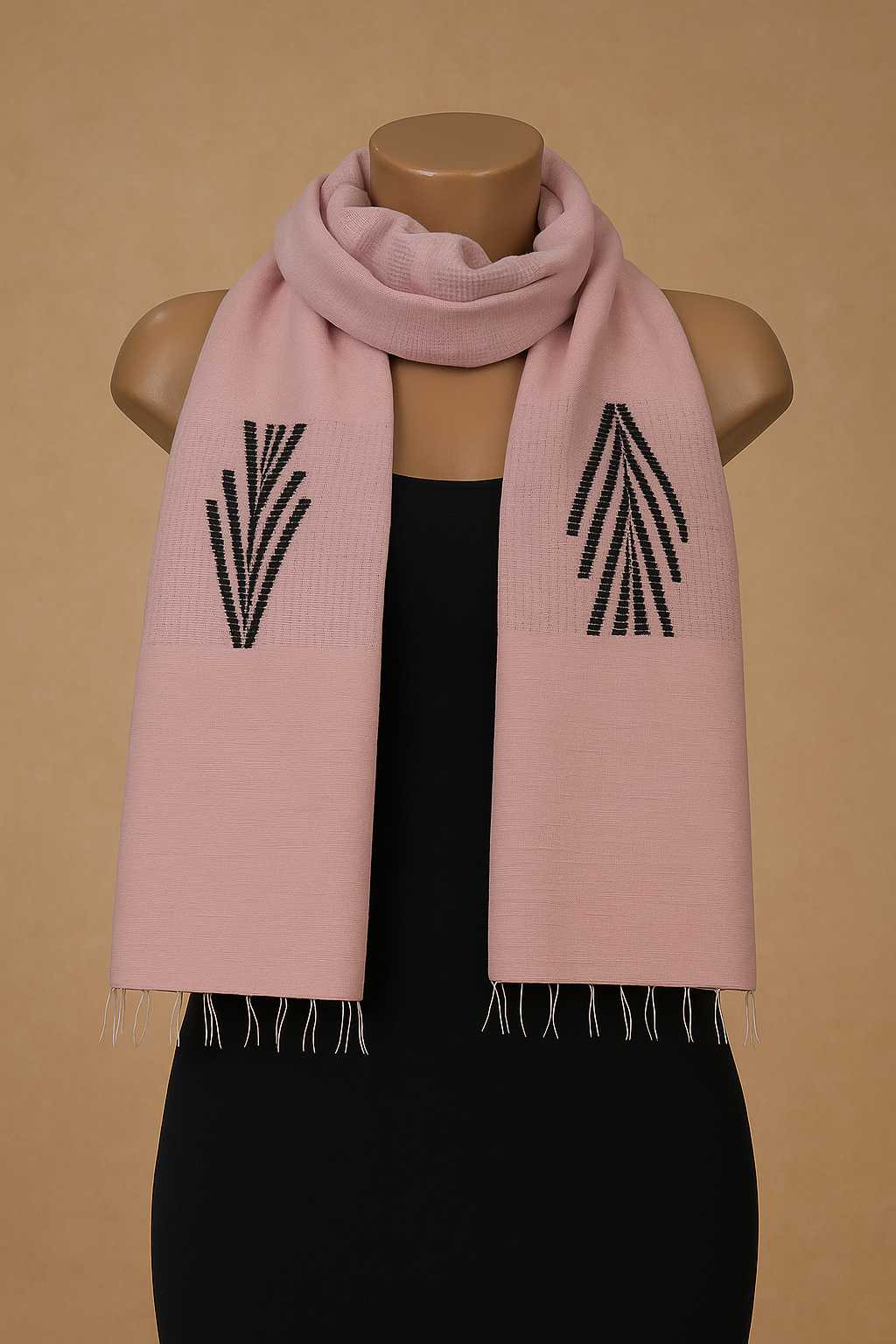 Coral Blush Handwoven Scarves