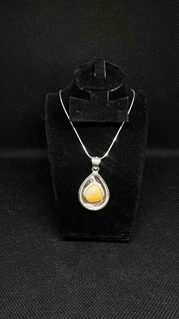 Golden Multi-Color Opal Necklace