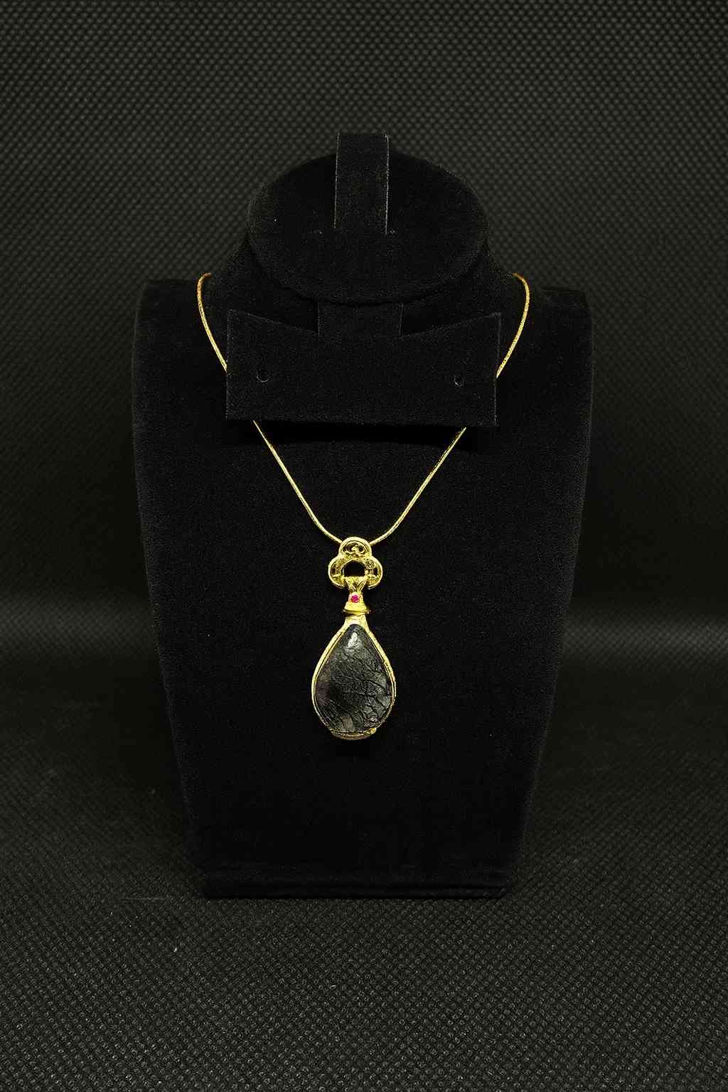 Black Rutile Quartz Necklace