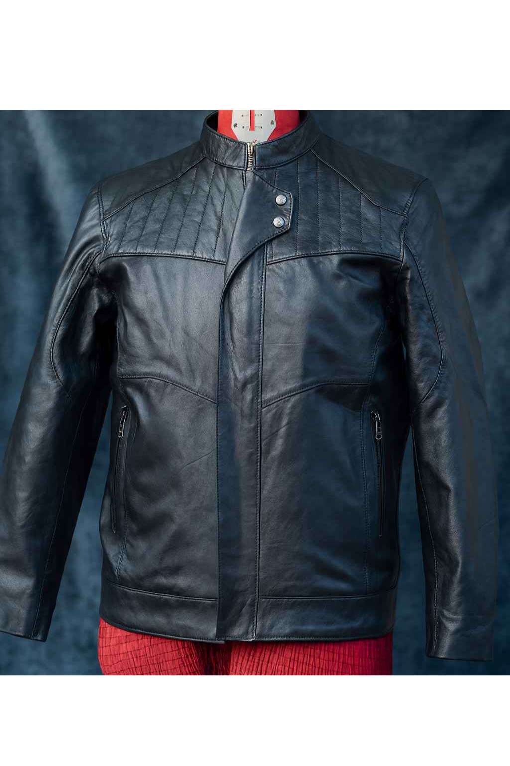 Jet Black Leather Jacket by Joy Leather