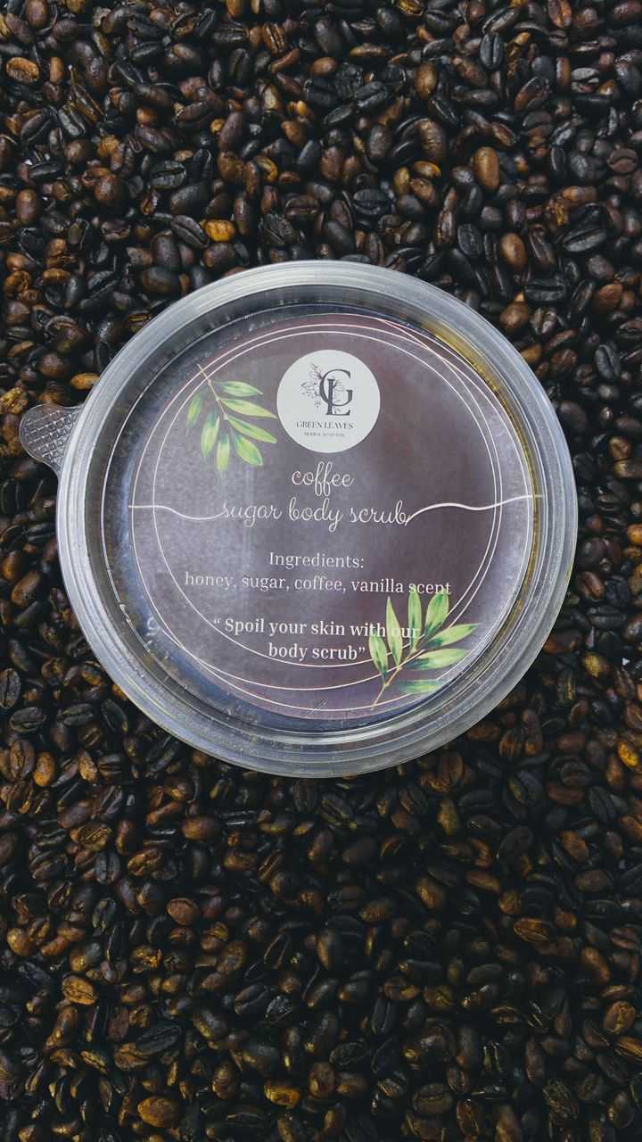 Green Herbal Coffee Body Scrub image 1